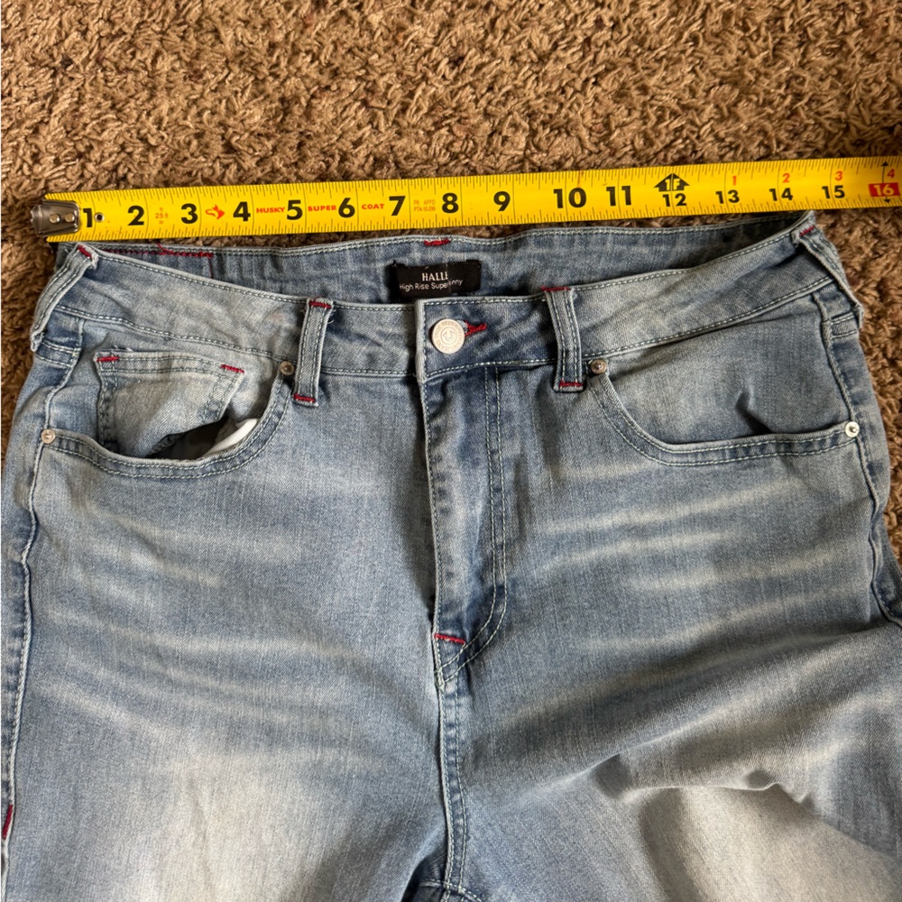 True Religion Halle High Rise Super Skinny Jeans Light Blue size 30 - Picture 3 of 14